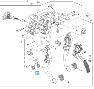 Sprężyna pedału sprzęgła Astra K
