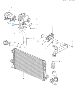 Uszczelka turbosprężarki Zafira C