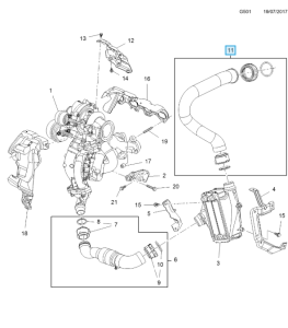 Przewód wylotowy intercoolera Insignia B