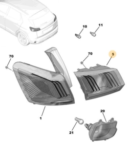 światło tylne peugeot 3008 