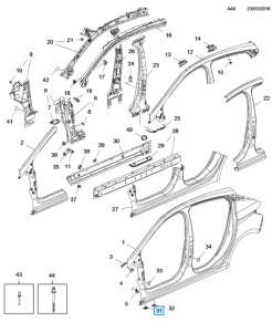 Zaślepka płyty progu Astra K