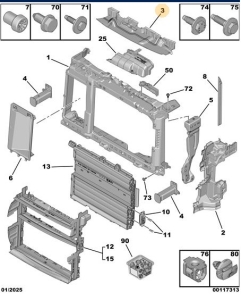 Prowadnica powietrza peugeot 208