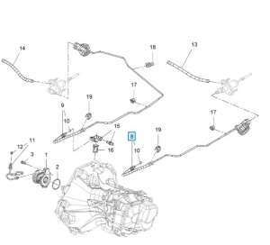 Przewód sprzęgła Astra J F17