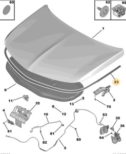 Uszczelka maski Astra L