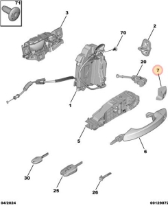 Nakładka klamki przednich drzwi Astra L