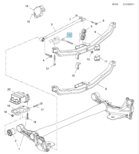 Śruba drążka skrętnego Astra J 