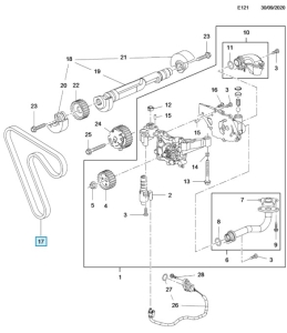 Pasek napędu pompy oleju Astra K 1.5