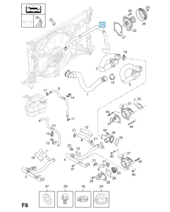 Wąż wodny zbiornika wody Corsa D 1.7