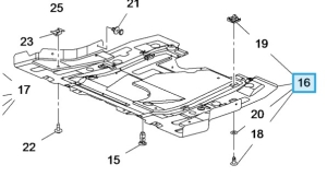Oryginalna osłona pod silnik Zafira C, Insignia A, Astra j