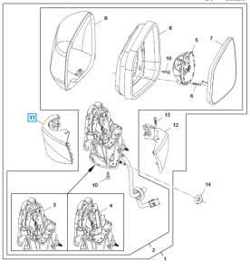 Pokrycie lusterka zewn. Mokka 