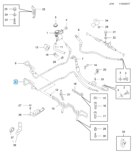 Przewód powrotny układu kierowniczego Combo D