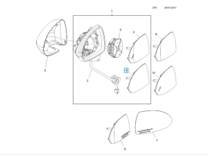 oryginalne szkło lusterka corsa e lewe 