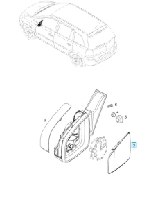 szkło lusterka lewe zafira b