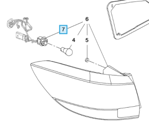 Gniazdo żarówki lampy tył Astra K