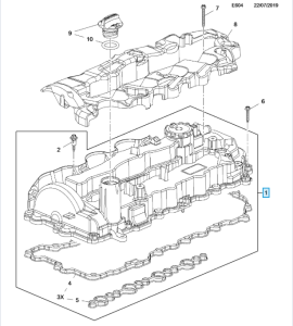 Pokrywa zaworów Insignia B F20DVH