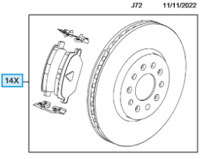 Przedni zestaw hamulcowy Insignia B