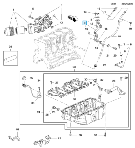 Przewód olejowy zwrotny turbiny A20DTE