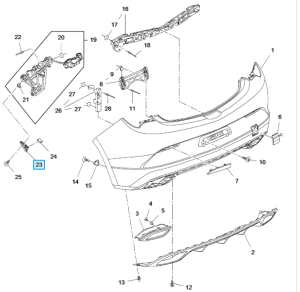 Przedłużenie do tylnego zderzaka Astra J OPC