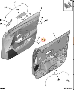 Zaślepka śruby tapicerki drzwi Astra L