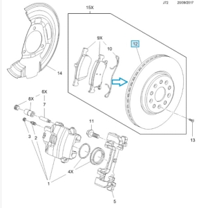 Tarcza hamulcowa przednia Astra K 300mm bosch