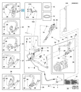Przewód klimatyzacji Insignia A 