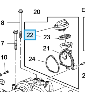 Korek wlewu oleju Insignia A 2.0D