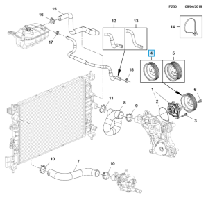 Koło pasowe pompy wody Mokka 1.6
