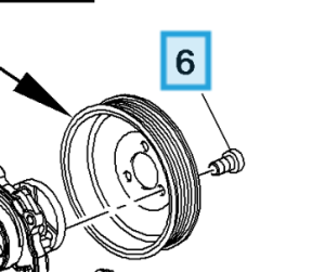 Śruba koła pasowego pompy wody Mokka X 1.6