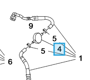 Amortyzator przewodu paliwowego Astra J 