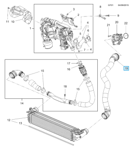 Przewód intercoolera wylotowy Astra K 