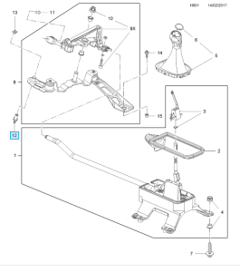 Śruba dźwigni zmiany biegów