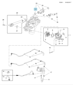 Uszczelka przewodu chłodzenia chłodnicy oleju Mokka X UFI